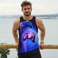 thumbnail image 6 of Zufioo Play Gaming Print Men's Vest, Sleeveless Quick-drying Muscle T-shirt, Suitable for Sports Fitness, Home Leisure Wear-4X-Large, 6 of 7