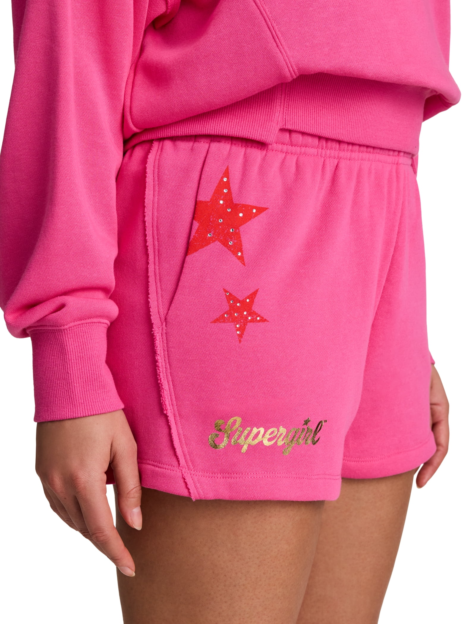 Reebok Women's Supergirl French Terry Graphic Short, Sizes XS-XXL