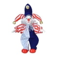 thumbnail image 2 of Figuras de payaso de cerámica que pueden sentarse y pararse, delicados brazos y piernas flexibles de 7 '' para Azul blanco, 2 of 9