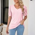 thumbnail image 6 of Fesfesfes Shirts Women Fashion Women Short Sleeve Comfortable Breathable V-Neck Blouses Shirt Tops Womens Basic Tops 2XL(US:12), 6 of 7