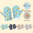 thumbnail image 6 of lnmuld Kids Winter Gloves Boy Girl Thermal Insulated Dinosaur Print Mittens for Kids Outdoor Skiing and Play Size：2-3 Years, 6 of 7