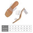 thumbnail image 2 of Sandalias de tacón transparente para mujer, sandalias de tacón grueso con punta abierta, antideslizantes para fiesta y boda, 2 of 9