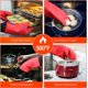 thumbnail image 4 of Juego de guantes de silicona para horno y soporte para ollas, resistentes al calor hasta 450 °F - Guantes de silicona profesionales extra largos de 15" para horno Adepaton CPB-DE-LYY1516-2, 4 of 5