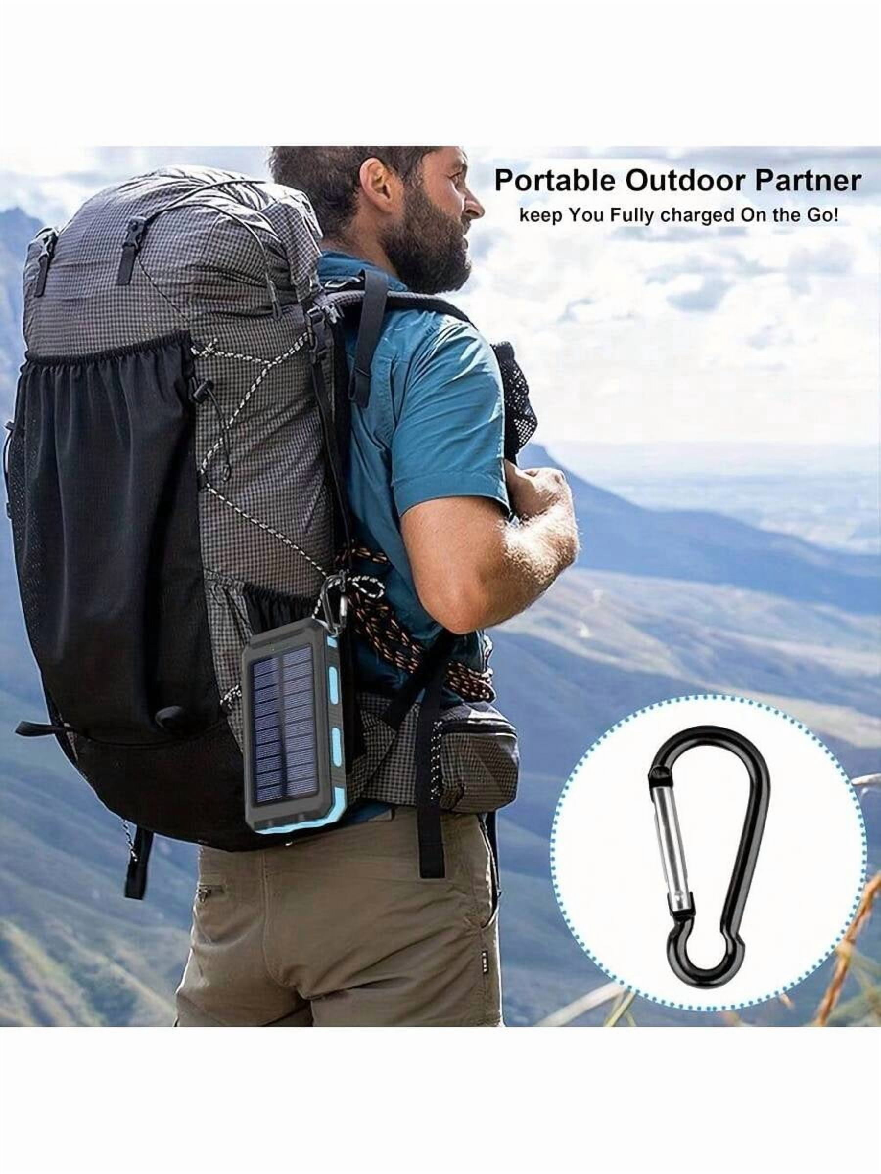10000mAh Solar Charger Power Bank - Portable Solar Panel Charger with QC3.0 Dual USB - For Phones & Devices, Travel/Camping - LED Flashlight, Great Festival Gift
