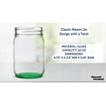 thumbnail image 4 of Decorating Mason Jars 12 oz. Set of 10, Bulk Pack - Glass Jars for Overnight Oats, Candies, Fruits, Pickles, Spices, Beverages - Green, 4 of 5