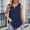 Navy, variant on DuoJiaJ Women's Solid Color V Neck Stretch Sleeveless Loose Chiffon Vest Summer Tank Tops Women Black L