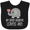 thumbnail image 3 of Inktastic My Great Grandpa Loves Me Boys or Girls Baby Bib, 3 of 4