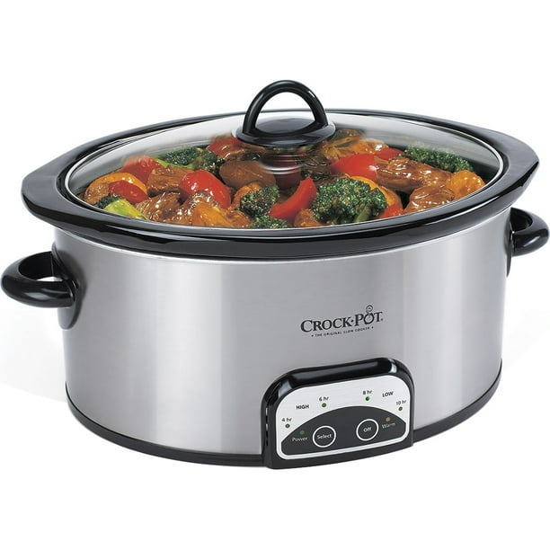 CrockPot SmartPot 6Quart Slow Cooker, Brushed Stainless Steel