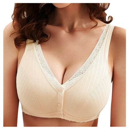 

Aayomet Women S T-Shirt Bra Large Cotton Size Underwear Ununderwire Bra Lactation Women s Sleep A 48