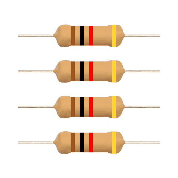 E5-Electronics Carbon Film Resistors 1k Ohm 1/4 Watt 20 Count