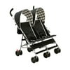 Delta Children DX Side by Side Double Stroller, Black Plaid