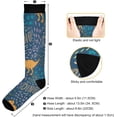 thumbnail image 3 of GZHJMY 1 Pair Cute Dinosaur Compression Socks for Women Men, Knee High Stocking for Running,Athletic,Medical, 3 of 7
