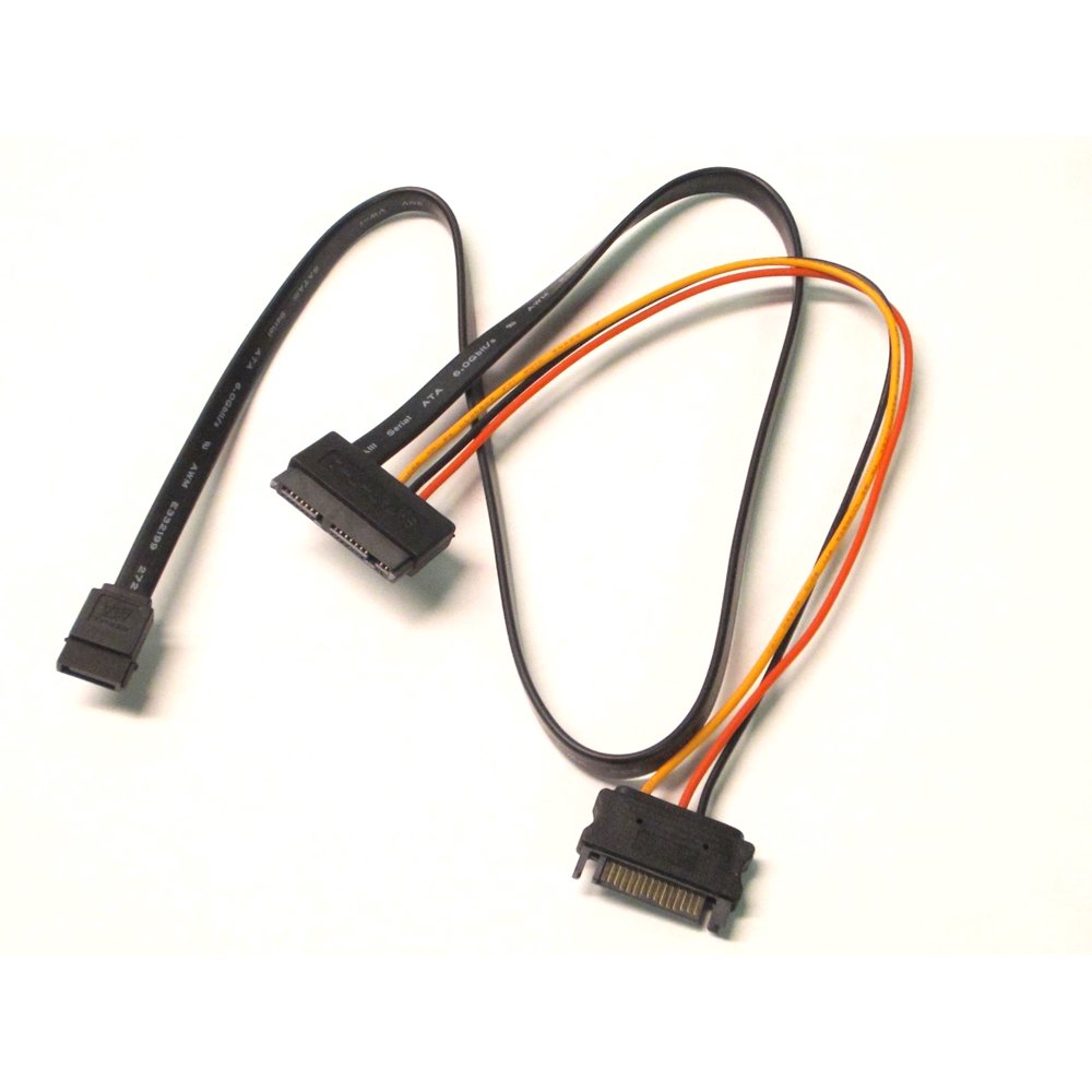 Micro SATA Cable with 15 Pin Power and SATA III DATA Adapter Cable