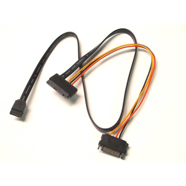 Micro SATA Cable with 15 Pin Power and SATA III DATA Adapter Cable