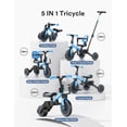 thumbnail image 2 of Besrey Toddler Tricycle for Ages 1-3 Years,Kids Trike with Push Handle for Boys and Grils,Child Bikes with Backrest and Safety Belt,Blue, 2 of 12
