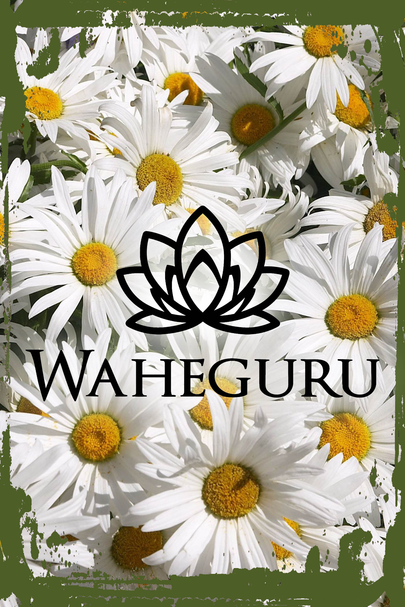 Daisy Flower Wall Art Waheguru lotus flower leader sikhi belief sikh
