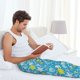 thumbnail image 5 of Balery Starfish Pantalones de pijama para hombre, pijama ultraligero, pantalón de descanso-Medium, 5 of 6