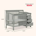 thumbnail image 2 of Dream On Me Jayden 4-in-1 Mini Convertible Crib And Changer, Sea Grass, 2 of 10