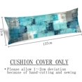 thumbnail image 3 of Turquoise and Grey Abstract Art Painting Body Pillow Cover Teal Gray Long Pillow Case with Zipper Decorative Bedding Pillowcase Modern Pillow Covers Soft Cushion Pillow Case for Bedroom,Couch,20"x54", 3 of 6
