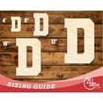 thumbnail image 3 of Unfinished Wood Varsity Team Font - D Shape 3" / 1/2", 3 of 3