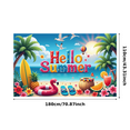 thumbnail image 6 of Tropical Theme Hello Summer Beach Banner Decorative Design Colorful Letters Sunlight for Summer Party Beach Party Kids Event, 6 of 9