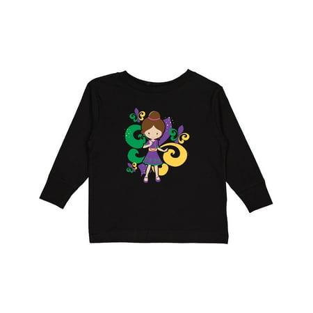 

Inktastic Mardi Gras Girl Gift Toddler Toddler Girl Long Sleeve T-Shirt