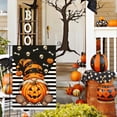 thumbnail image 6 of Sm:)e Stripe Pumpkin Skeleton Halloween Garden Flag 12 x 18 Inch, Double-Sided Printing, Outdoor Welcome Decor for Yards, 6 of 8
