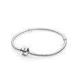thumbnail image 3 of Pulsera femenina de plata gruesa chapada en cobre blanco, pulsera cuadrada con hebilla de hoja de corazón y hueso de serpiente, moda, 3 of 5