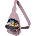 thumbnail image 6 of Small Sling Backpack Crossbody Sling Bag for Women, Chest Bag Daypack Fanny Pack Cross Body Bag for Outdoors Hiking Traveling - Purple, 6 of 8