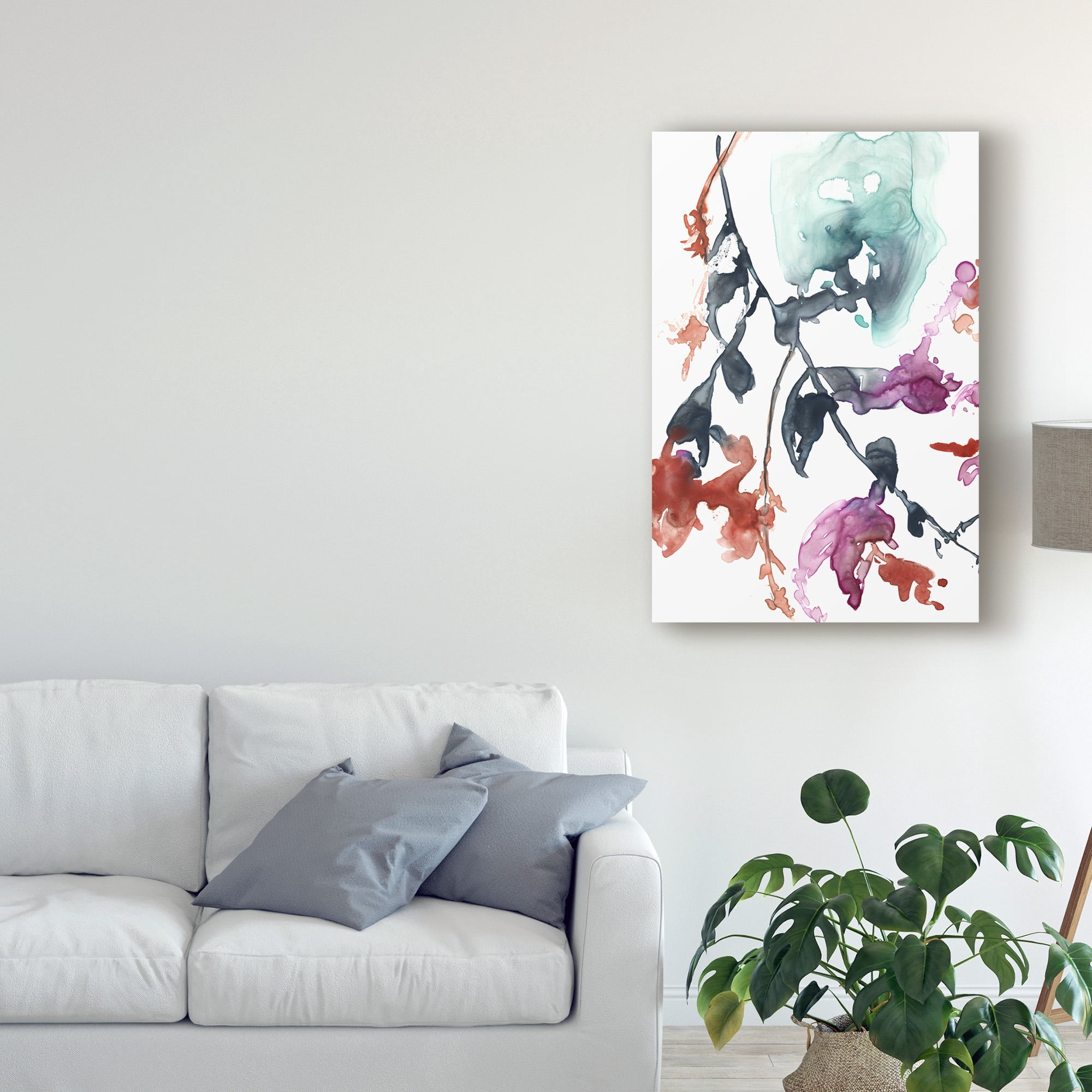 Trademark Fine Art 'Hanging Fuchsia I' Canvas Art by Jennifer Goldberger