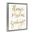 thumbnail image 4 of Stupell Industries Kiss Me Goodnight Typography Painting Gray Floater Framed Art Print Wall Art, 17 x 21, 4 of 10