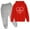 Red1, variant on JIUKE Baby 2 Piece Outfits Girls Boys Spring Clothing Sets Printed Hoodies and Sweatpants Tracksuits