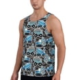 thumbnail image 2 of Fuzoiu Blue Excavator Print Men's Workout Tank Tops,Sleeveless Gym Shirt Quick Dry,Fitness Bodybuilding T-Shirt,Muscle Athletic Workout Tee-, 2 of 7