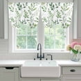 thumbnail image 4 of Eucalyptus Leaves Balloon Curtains for Windows, Bedroom Curtains 54 Inch Length, Sage Green Watercolor Farmhouse Tie Up Curtains Panels Thermal Insulated Bathroom Curtains Window 42"x54", 4 of 8