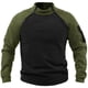 thumbnail image 2 of Suéter de cuello alto para hombre, primavera y otoño, suelto, de doble manga, de color a juego, para exteriores, cálido, transpirable, chaqueta táctica para hombre, 2 of 5