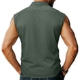 thumbnail image 7 of LTTVQM Sleeveless Shirts for Men Cotton Button Up Henley T Shirts Regular Fit Muscle Cut Off Casual 2026 Summer Work Beach Gym Tank Tops Army Green XL, 7 of 7