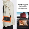 thumbnail image 4 of Case for Samsung Galaxy Tab S9 11.0 Inch SM-X710 with Screen Protector, 360 Degree Rotating Kickstand Hand Strap Heavy Duty Shockproof Cover with Shoulder Strap, Orange, 4 of 7