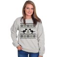 thumbnail image 3 of Ugly Christmas T-Rex Dinosaur Party Sweatshirt for Men or Women Brisco Brands X, 3 of 6
