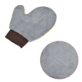 thumbnail image 4 of Uxcell Microfiber Chenille Duster Cleaning Sponge Thumb Glove Mitten, Grey Yellow 2 Pack, 4 of 6