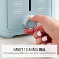 thumbnail image 5 of Martha Stewart 2 Slice Toaster, 10 Shade Settings, Removable Crumb Tray, Cord Wrap, Sky Blue, 5 of 5