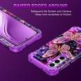 thumbnail image 6 of CASEFIV For Samsung Galaxy S25 FE Case,Glow in the dark Heavy Duty Shockproof Hard PC+Soft Silicone Drop Protective Women Girls Case for Galaxy S25 FE (2025),Purple Butterfly, 6 of 7