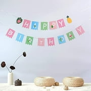 Colorful Happy Birthday Banner, Birthday Decorations, Bunting Banner for Party Decorations, for Kids Birthday Colorful and Pineapple
