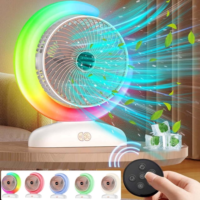 Running Horse Lamp Fan 3 Speed Wind Speed Sleep Natural Conditioner Small Fan Portable Office Cycling Fan Dormitory USB Cycling Fan Gift