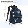 thumbnail image 4 of Picia Vintage Marine Large Capacity Backpack Classic Style Backpack Casual Backpack Water-Resistant School Work Travel Outdoor Backpack, 4 of 8