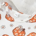 thumbnail image 5 of oqasdz Halloween Infant Baby Girl Outfits Long Sleeve Pumpkin Prints Rompers and Pants with Headband Hallowmas Outfits Set Size 6 M-12 M, 5 of 7