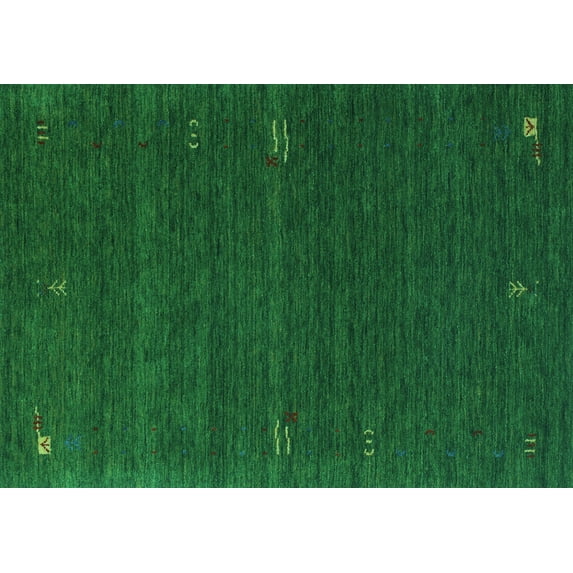 Ahgly Company Indoor Rectangle Abstract Turquoise Blue Contemporary Area Rugs, 7' x 9'