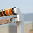 thumbnail image 3 of Retractable Patio Awning | 12' x 10' Manual Shade for Deck Balcony Yard, Mustard Yellow Slate Gray | Aluminum | Rectangle, 3 of 10