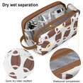 thumbnail image 4 of Toiletries Bag,Brown Footballs Pattern Mens Womens Toiletry Bag Bathroom Bag,Waterproof Toiletry Travel Bag Dopp Kit Shaving Bag 11x6.3x5.1 Inch, 4 of 5