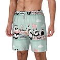 thumbnail image 2 of Uemuo Cute Panda Pattern Mens Swim Trunks Quick Dry Board Shorts with Mesh Lining, Stretch Beach Shorts Quick Dry No-Chafing Board Shorts-XX-Large, 2 of 9