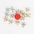thumbnail image 3 of kusrkot 4-6pack Jacks Game Metal Crosses Ball Knucklebones Fivestones Classic Board Game 4 Pcs, 3 of 9